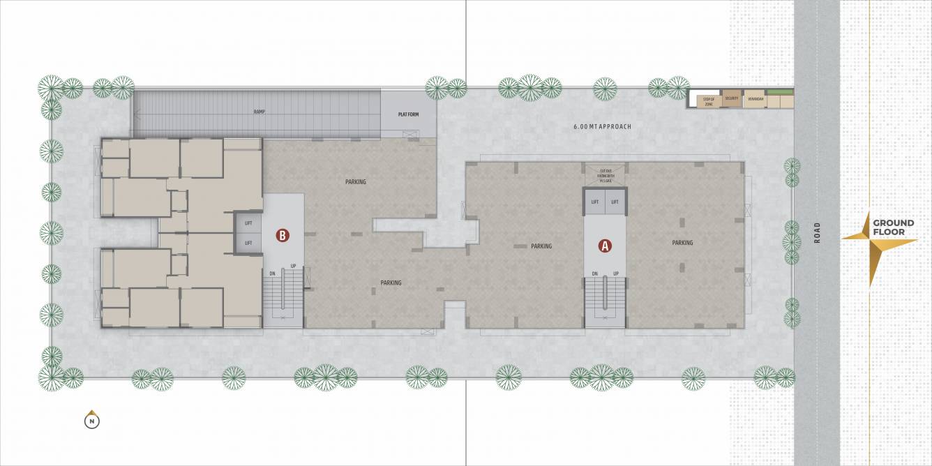  7 storey Block A And B Cluster Plan