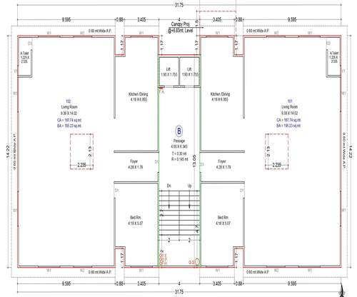 Building B Cluster Plan For 1st Floor vardhman-residency-and-jain-aradhna-bhawan Building B Cluster Plan For 1st Floor