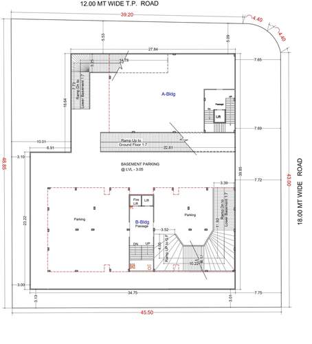 Building B Cluster Plan For Upper Basement vardhman-residency-and-jain-aradhna-bhawan Building B Cluster Plan For Upper Basement