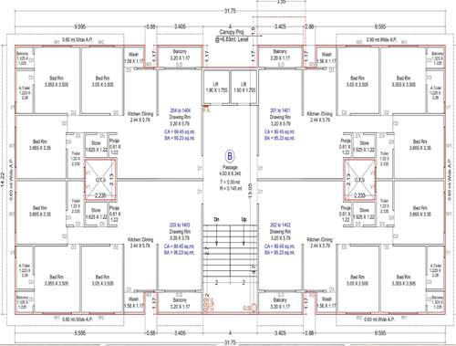 Building B Cluster Plan From 1st To 13th Floor vardhman-residency-and-jain-aradhna-bhawan Building B Cluster Plan From 1st To 13th Floor