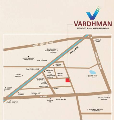 Location Plan vardhman-residency-and-jain-aradhna-bhawan Location Plan