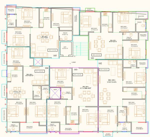  crown Crown Cluster Plan For Typical Floor Plan