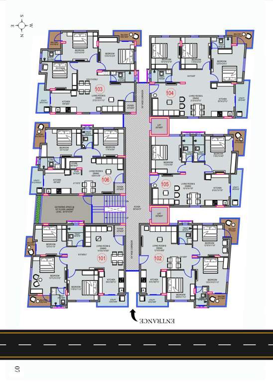  matrix Matrix Cluster Plan from 1st to 4th Floor