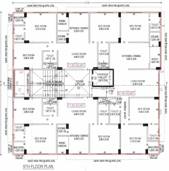  anand-residency A Cluster Plan For 5th Floor