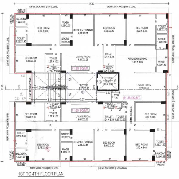  anand-residency A Cluster Plan From 1st To 4th Floor