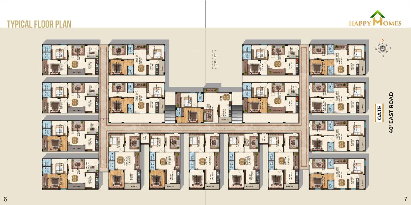  happy homes Happy Homes Typical Cluster Plan
