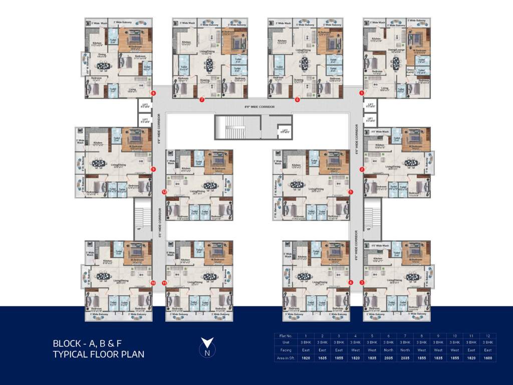  hyndava mnk heights Block A, B & F Cluster Plan