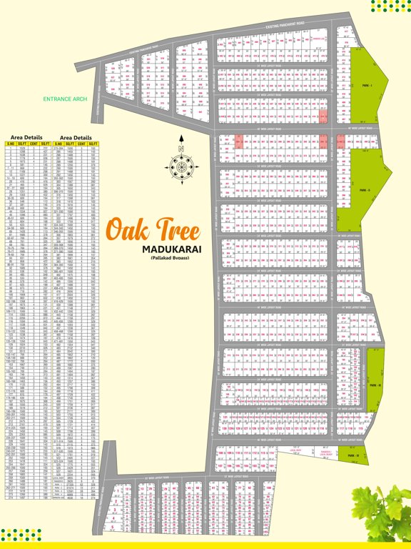  oak tree Layout Plan