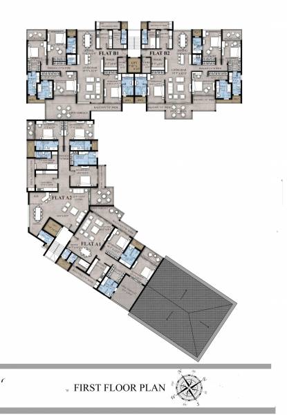 chrysalis-phase-1 Block  A + B Cluster Plan For 1st Floor