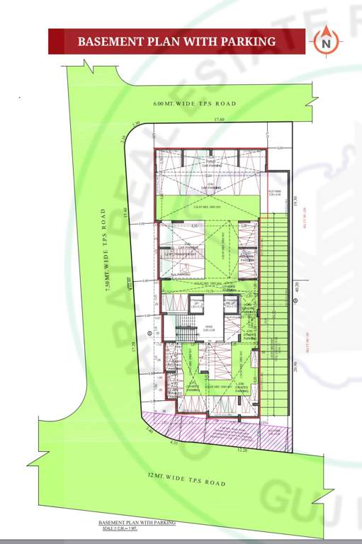  kadamb apartment Kadamb Apartment Basement Floor Cluster Plan