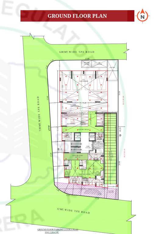  kadamb apartment Kadamb Apartment Ground Floor Cluster Plan