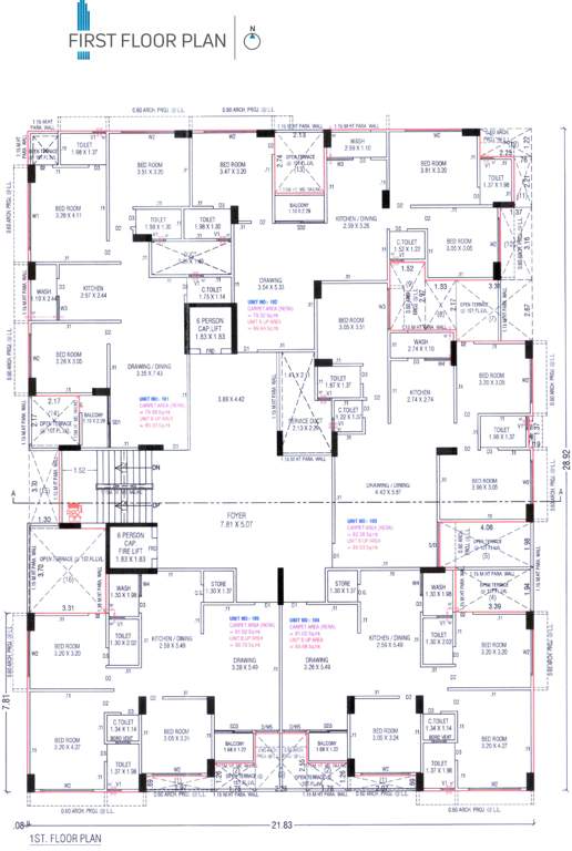  one One Cluster Plan for 1st Floor