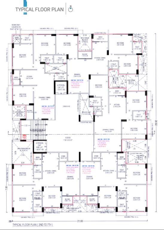  one One Cluster Plan from 2nd to 7th Floor