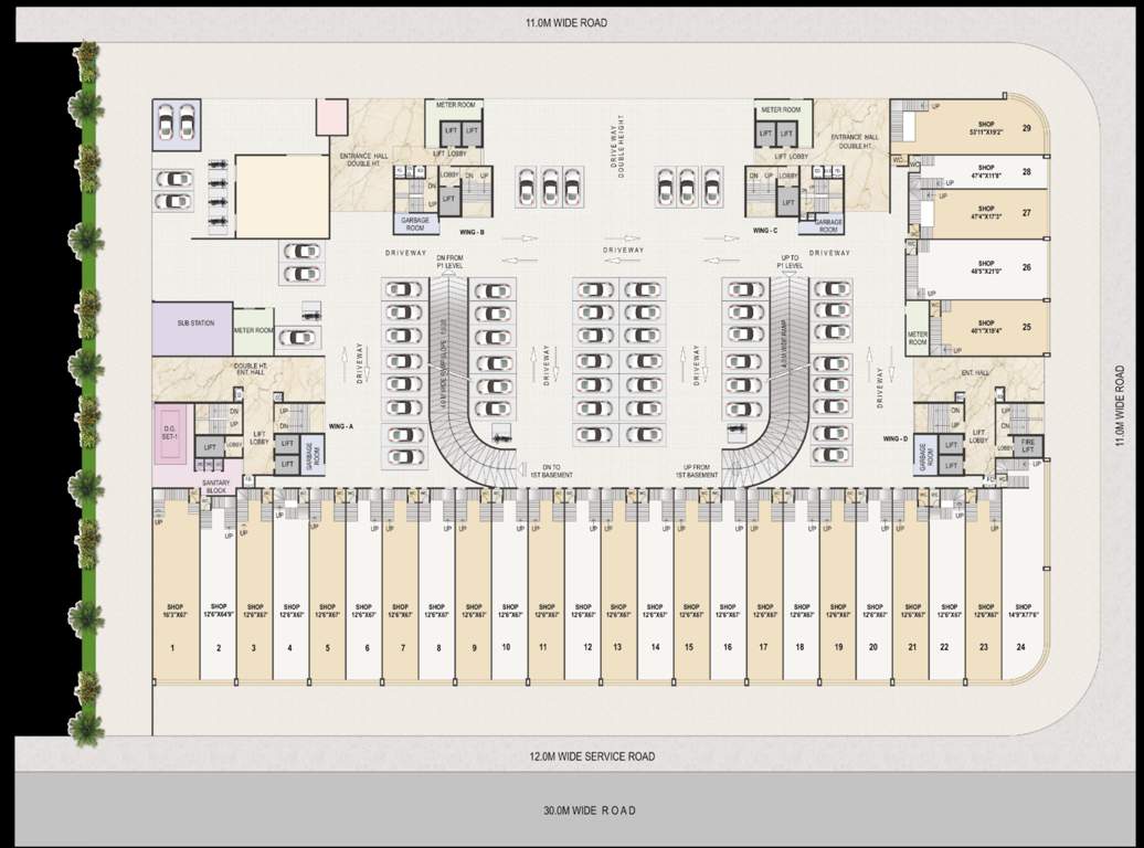 wisteria Wisteria A,B,C,D Wing Cluster Plan For Ground Floor
