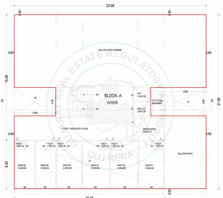  river avenue Block A Cluster Plan For Ground Floor