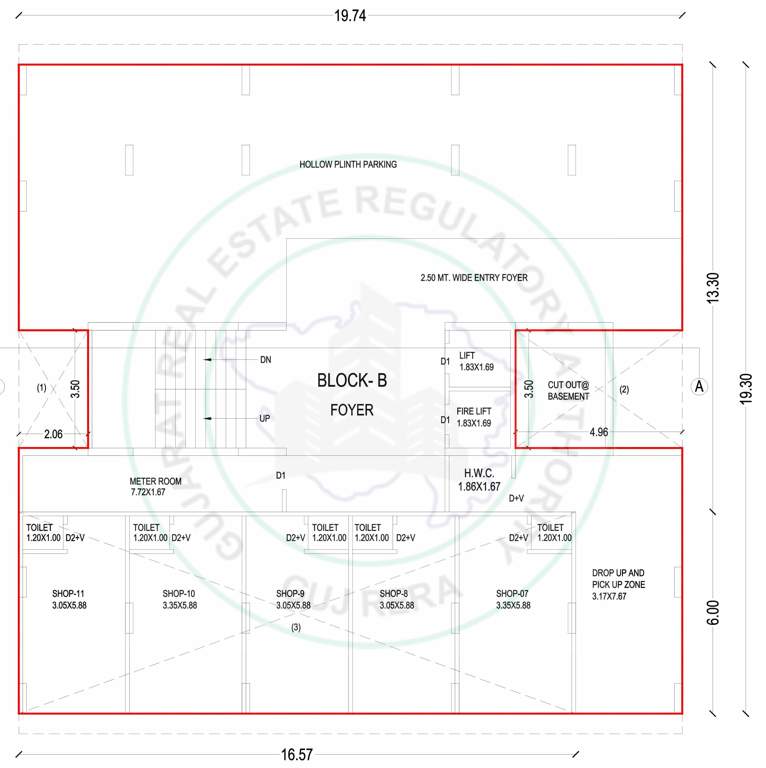  river avenue Block B Cluster Plan For Ground Floor