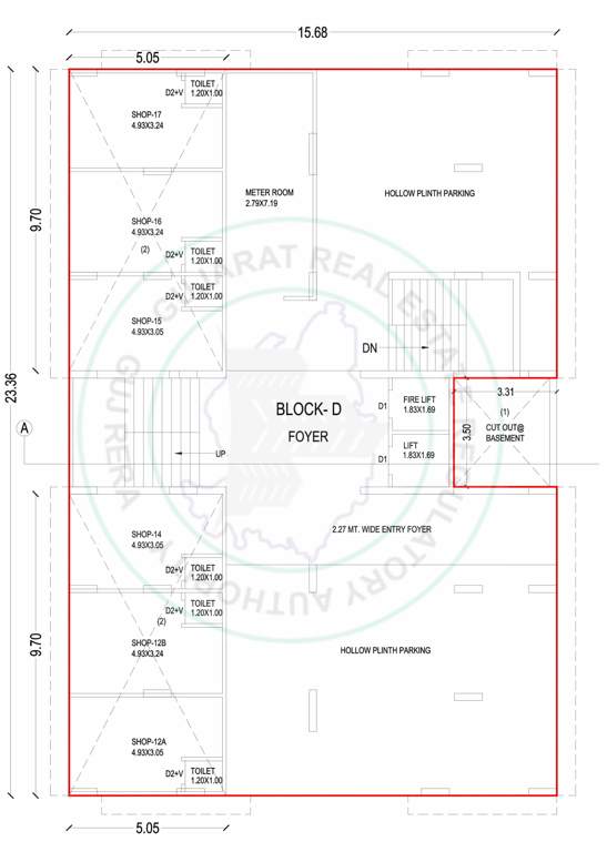  river avenue Block D Cluster Plan For Ground Floor