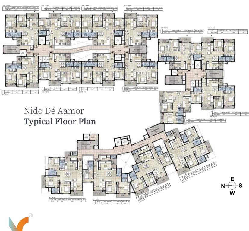  nido de aamor Block A, Block B, Block C, Block D, Block E  Cluster Plan from 1st to 6th Floor