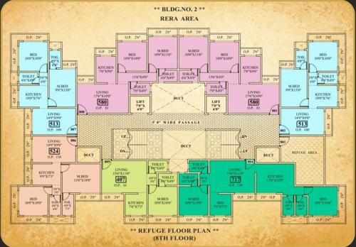  arafat-anab-al-ashiyana-chs-ltd Building No 2 Cluster Plan for 8th Floor