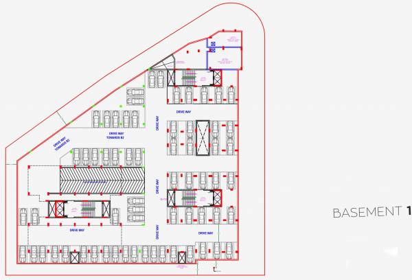  vaidehi-elysium A, B, C Basement 1 Cluster Plan