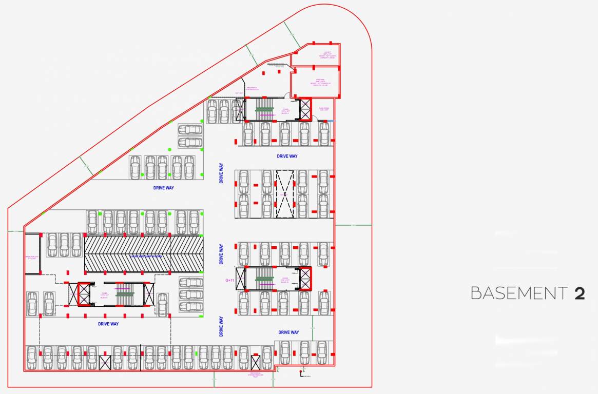  vaidehi elysium A, B, C Basement 2 Cluster Plan