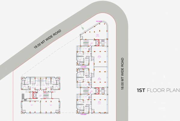  vaidehi-elysium A, B, C Cluster Plan For 1st Floor