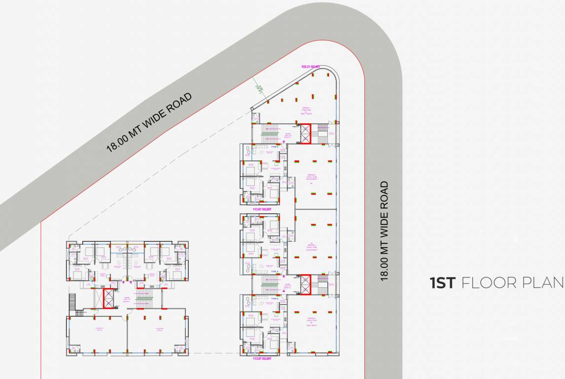  vaidehi elysium A, B, C Cluster Plan For 1st Floor