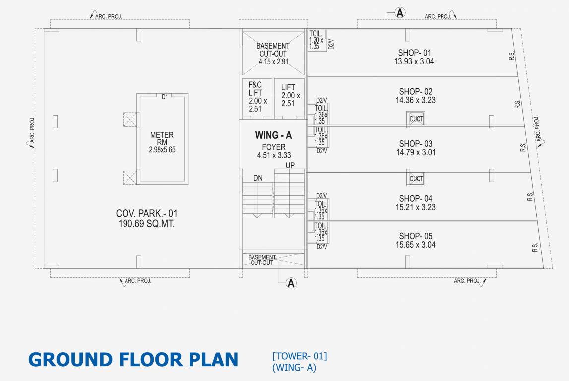 swc skylight Block A Ground Floor Cluster Plan