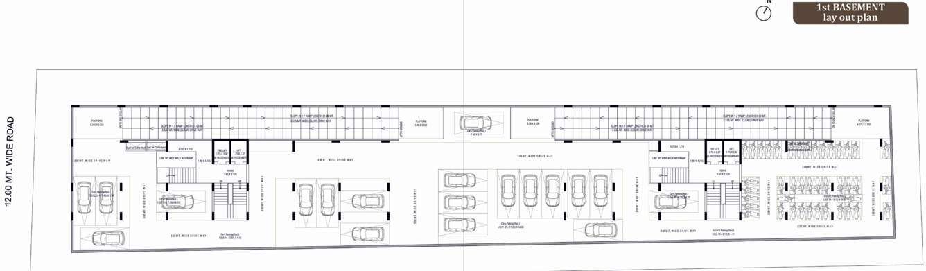  shivalay 28 A, B Basement 1 Cluster Plan