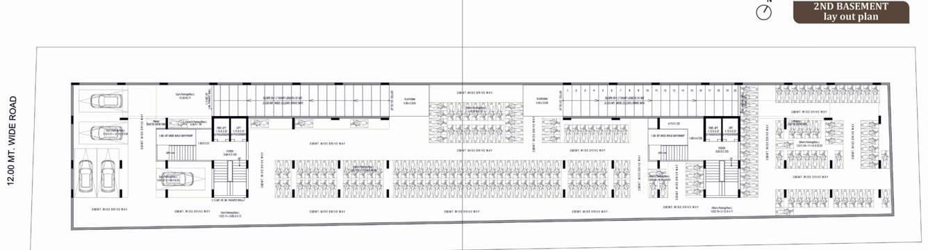  shivalay 28 A, B Basement 2 Cluster Plan