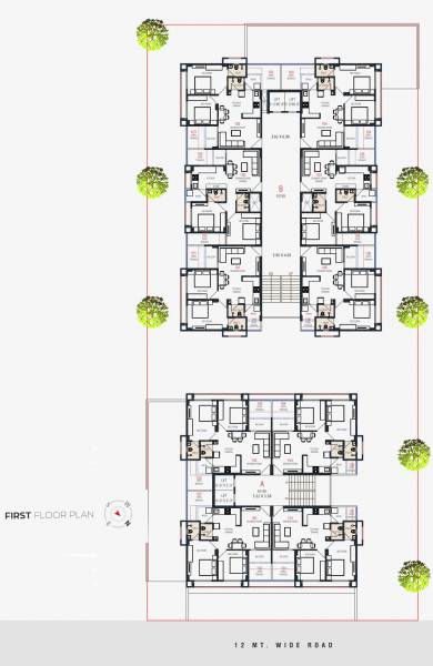  kunj-elite Block  A, B Cluster Plan For 1st Floor