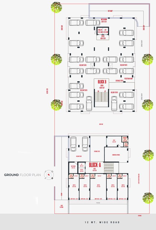  kunj elite Block  A, B Ground Cluster Plan