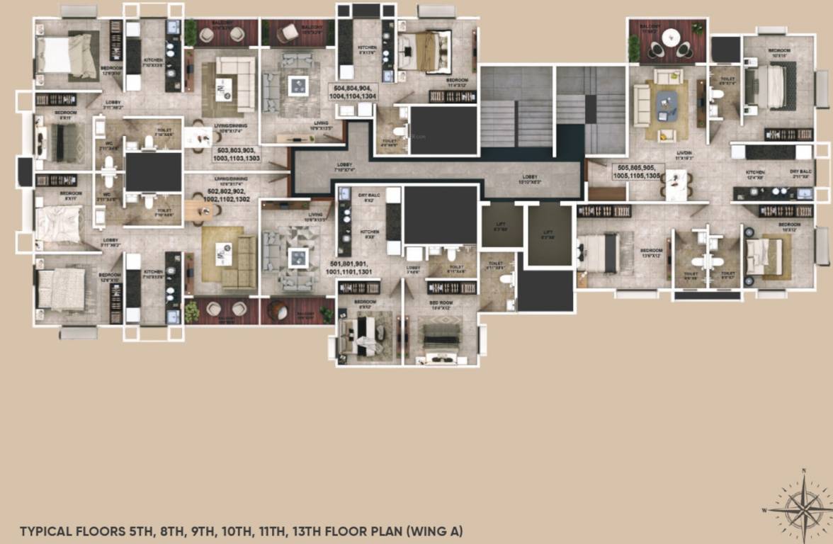  ulv aspire Wing A Typical Cluster Plan