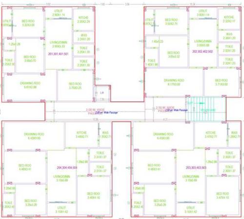  alkapuri-heights-block-c Alkapuri Heights Block C Cluster Plan For Typical Floor Plan