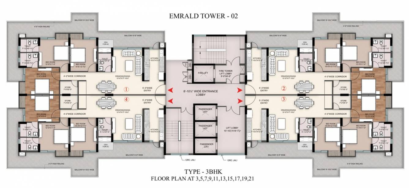  sawasdee heights Emerald Tower Cluster Plan