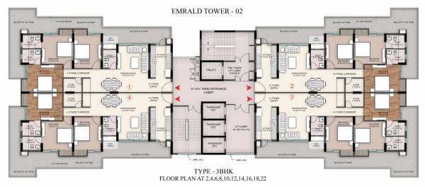  sawasdee-heights Emerald Tower Cluster Plan