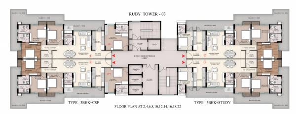  sawasdee-heights Ruby Tower Cluster Plan
