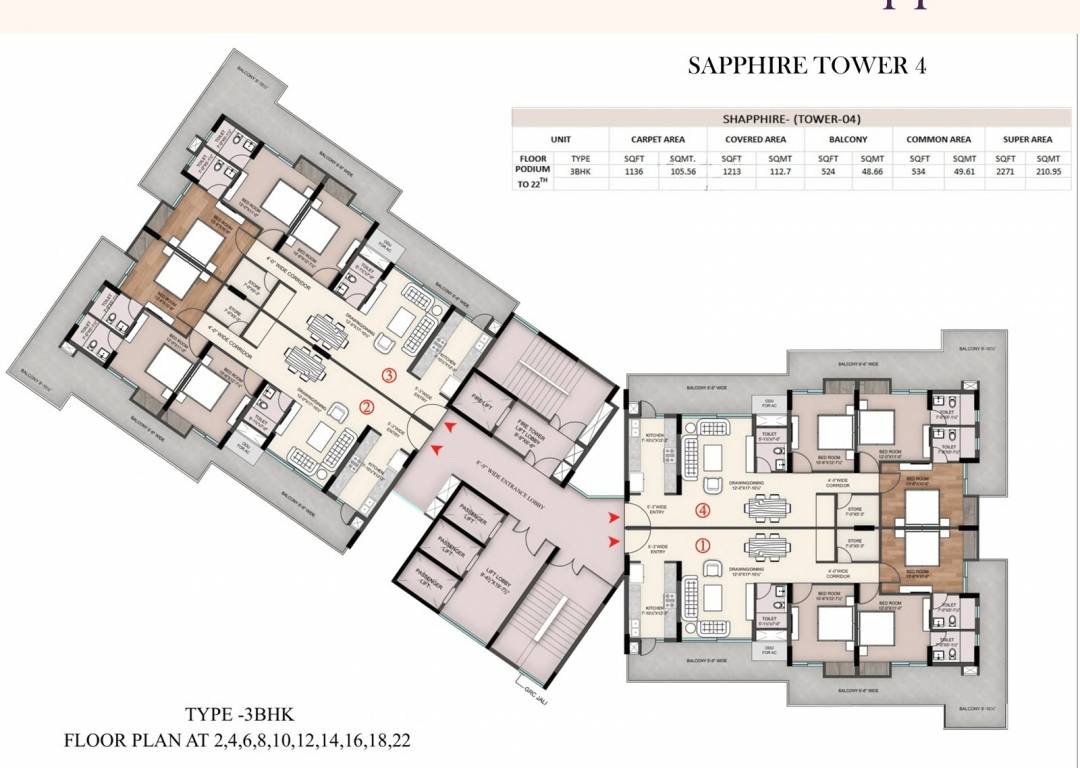  sawasdee heights Sapphire Tower Cluster Plan