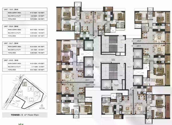  airica-tower Tower 1 Cluster Plan For 4th Floor