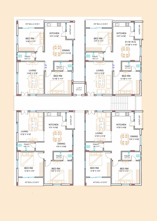  pushyami Avantikas Pushyami Typical Cluster Plan