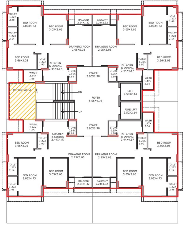  avinya 2 Avinya 2 Cluster Plan For Typical Floor Plan