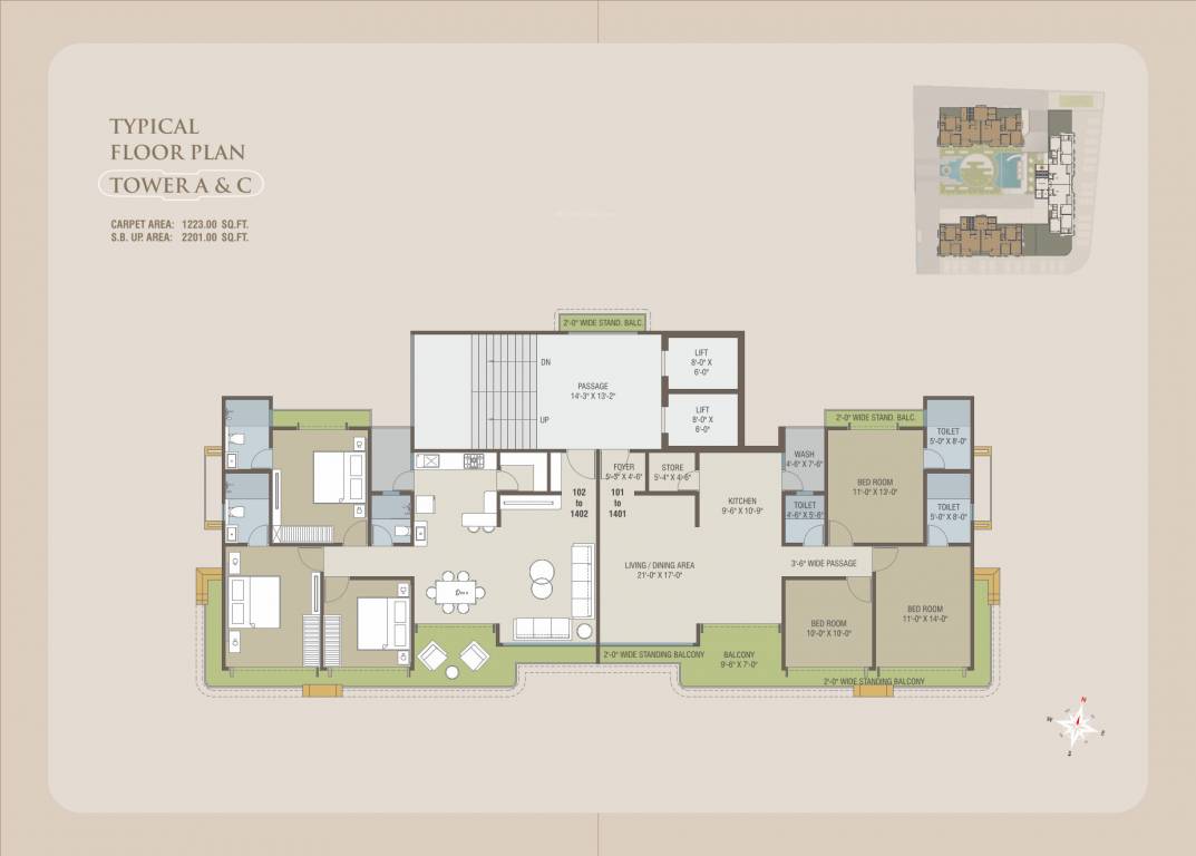 courtyard palladium Block A Cluster Plan