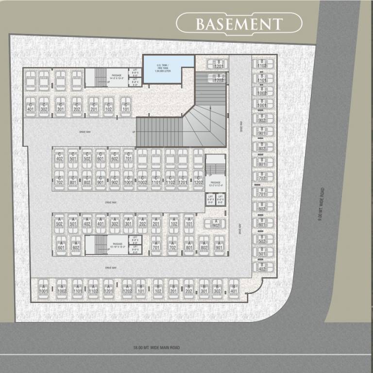 courtyard palladium Block A Cluster Plan