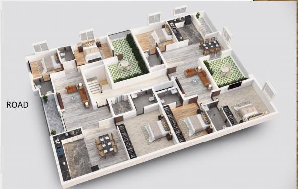  sunrise Sunrise Cluster Plan 3D Floor For 3rd Floor