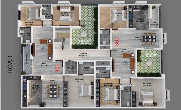  sunrise Sunrise Cluster Plan For 3rd Floor