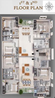  kaushik Kaushik Cluster Plan from 1st to 2nd Floor