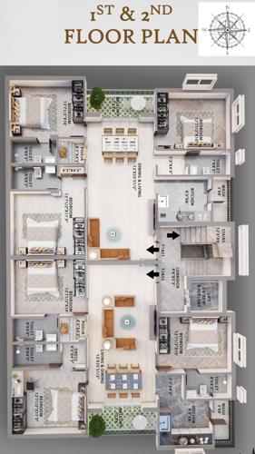  kaushik Kaushik Cluster Plan from 1st to 2nd Floor