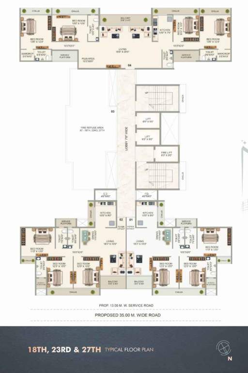  sapphire Sapphire Cluster Plan from 18th to 27th Floor