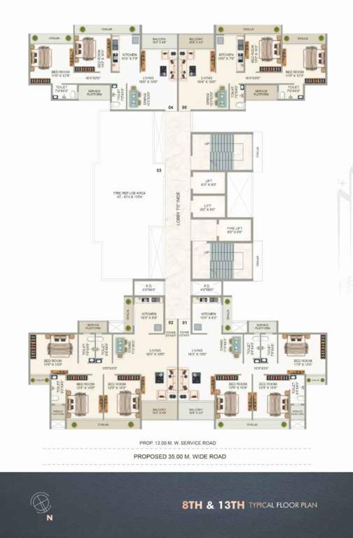  sapphire Sapphire Cluster Plan from 8th to 13th Floor