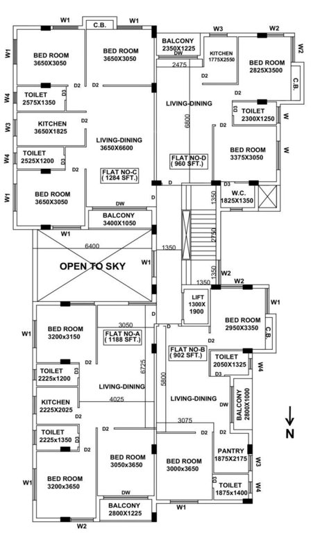  chitralekha apartment Chitralekha Apartment Cluster Plan